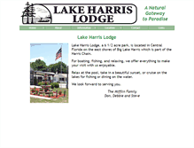 Tablet Screenshot of lakeharrislodge.com